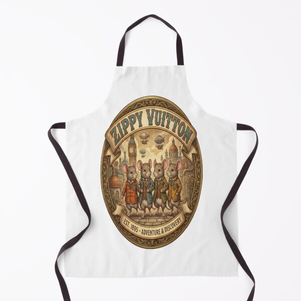 Item preview, Zippy Vuitton Steampunk Mice Vintage Emblem Illustration designed and sold by Zippy Creation.