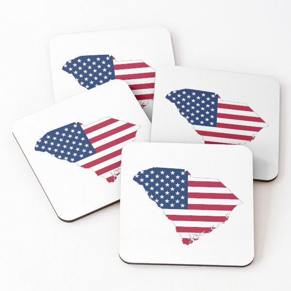 Item preview, South Carolina Stars & Stripes State Silhouette – Distressed Americana designed and sold by Paper Drip.