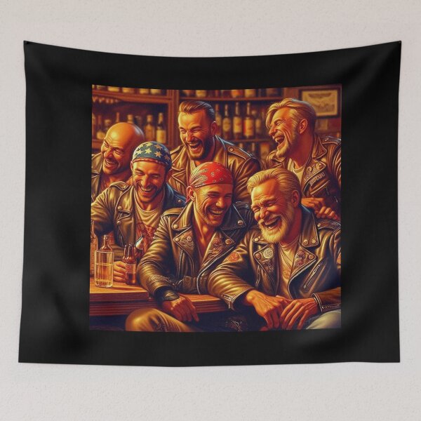 Item preview, Gay Vintage Bikers Reunite Tom of Finland Tribute San Francisco Pride Graphic Design designed and sold by ItsAKinkThing.