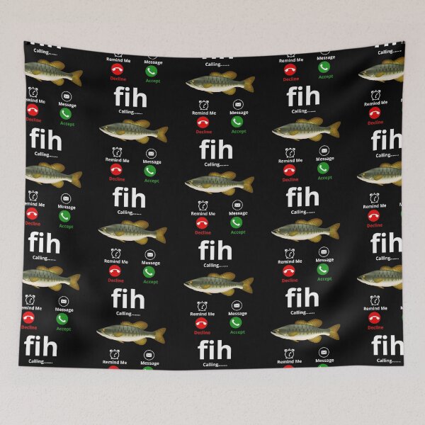 Item preview, Fih Calling: Humorous Bass Phone Screen Design designed and sold by FreeArt2.