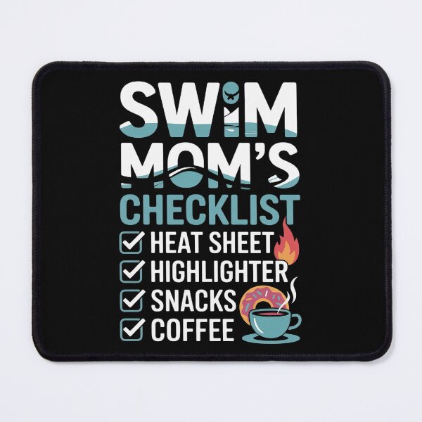 Item preview, Swim Mom's Checklist Mothers Day Swimming Family Swimmer designed and sold by VerseFarm.