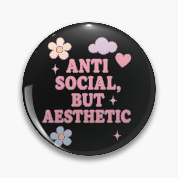 Item preview, Anti Social But Aesthetic – Cute Pastel Quote Design for Introverts. designed and sold by Artistry-Nadia.