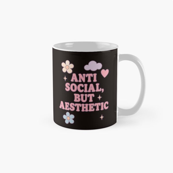 Item preview, Anti Social But Aesthetic – Cute Pastel Quote Design for Introverts. designed and sold by Artistry-Nadia.