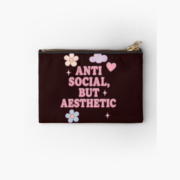 Item preview, Anti Social But Aesthetic – Cute Pastel Quote Design for Introverts. designed and sold by Artistry-Nadia.