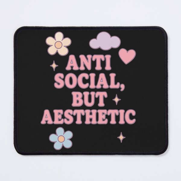 Item preview, Anti Social But Aesthetic – Cute Pastel Quote Design for Introverts. designed and sold by Artistry-Nadia.