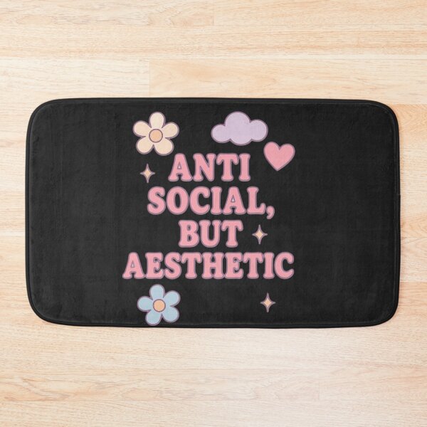Item preview, Anti Social But Aesthetic – Cute Pastel Quote Design for Introverts. designed and sold by Artistry-Nadia.