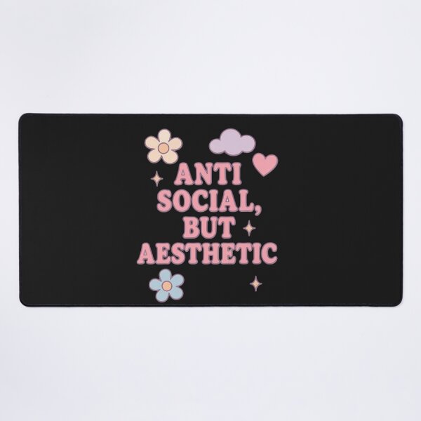 Item preview, Anti Social But Aesthetic – Cute Pastel Quote Design for Introverts. designed and sold by Artistry-Nadia.