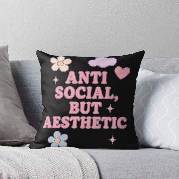 Item preview, Anti Social But Aesthetic – Cute Pastel Quote Design for Introverts. designed and sold by Artistry-Nadia.