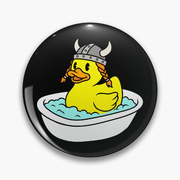 Item preview, Cute Nordic Duckling Viking Helmet Art designed and sold by Gooseykawaii.