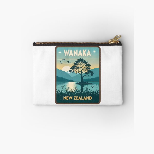 Item preview, Wanaka New Zealand Vintage Travel  – Lone Tree Lake Sunset Design designed and sold by VividOrganica.