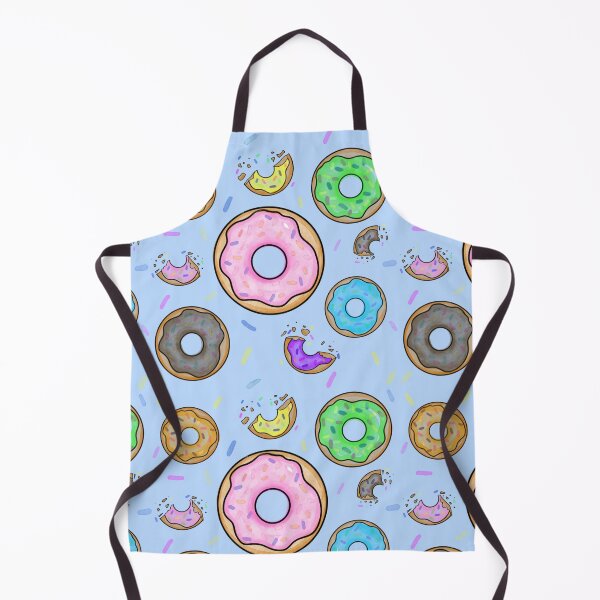 Item preview, Go Nuts for Donuts! Original digital design - blue with colourful donuts and sprinkles designed and sold by alanamaeart.