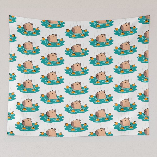 Item preview, Cute Capybara In Orange Bath designed and sold by SholoStudio.