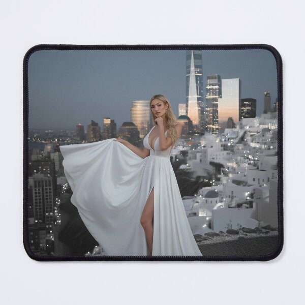 Item preview, White Goddess Over Manhattan designed and sold by SunsetAngelsAI.