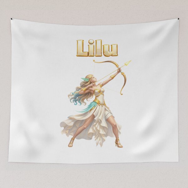 Item preview, Lilu Sagittarius Zodiac Name Archer Goddess Design designed and sold by AlexLineArt.