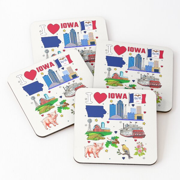 Item preview, Iowa Pride, The Ultimate State Landmarks & Nature Collage designed and sold by mashmosh.