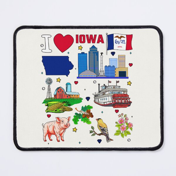 Item preview, Iowa Pride, The Ultimate State Landmarks & Nature Collage designed and sold by mashmosh.