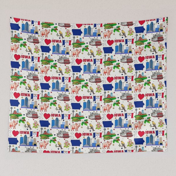 Item preview, Iowa Pride, The Ultimate State Landmarks & Nature Collage designed and sold by mashmosh.