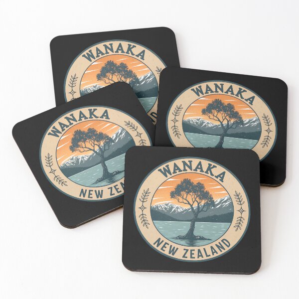 Item preview, Wanaka New Zealand Vintage Travel – Lake Wanaka Lone Tree Retro  designed and sold by VividOrganica.