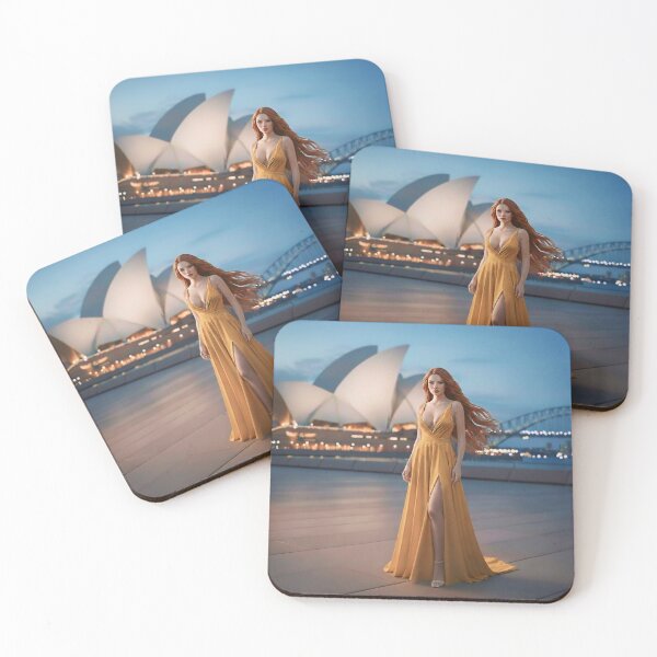 Item preview, Golden Sunset Muse at Sydney Opera House designed and sold by SunsetAngelsAI.