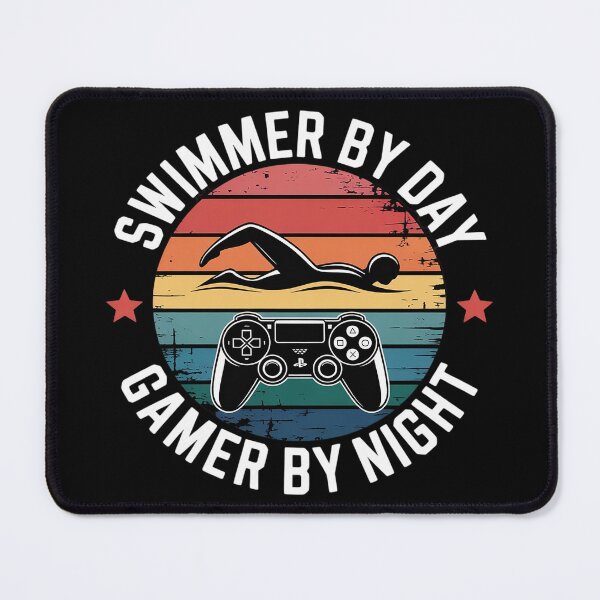 Item preview, Swimmer By Day Gamer By Night Swimming Funny Swim Gaming designed and sold by MyzoToyota.