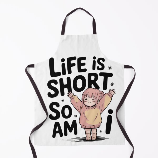 Item preview, Life Short So Am I Petite Girl Lo-Fi Anime Funny Height Quote designed and sold by GiftsForge.