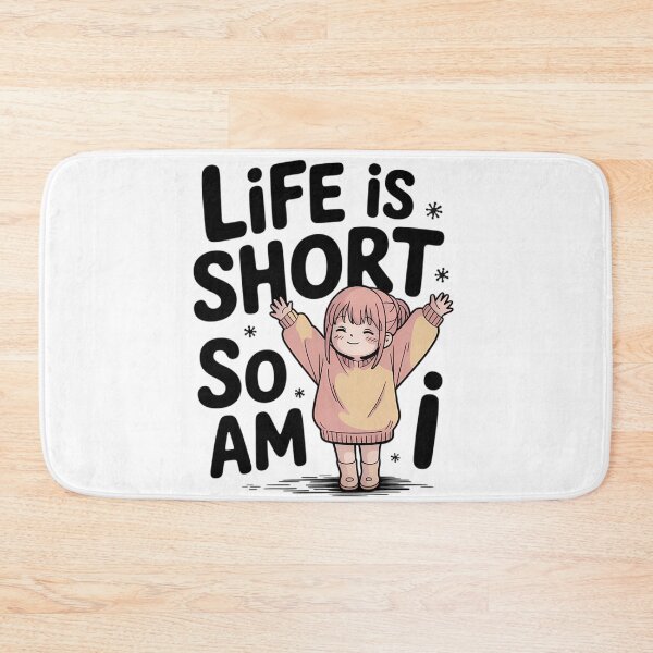 Item preview, Life Short So Am I Petite Girl Lo-Fi Anime Funny Height Quote designed and sold by GiftsForge.