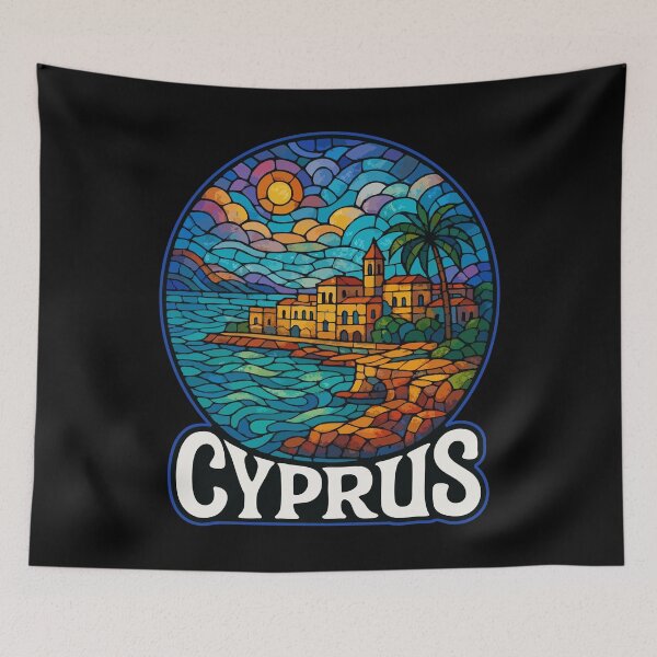 Item preview, Cyprus Country Island Stained Glass designed and sold by TomFrontierArt.