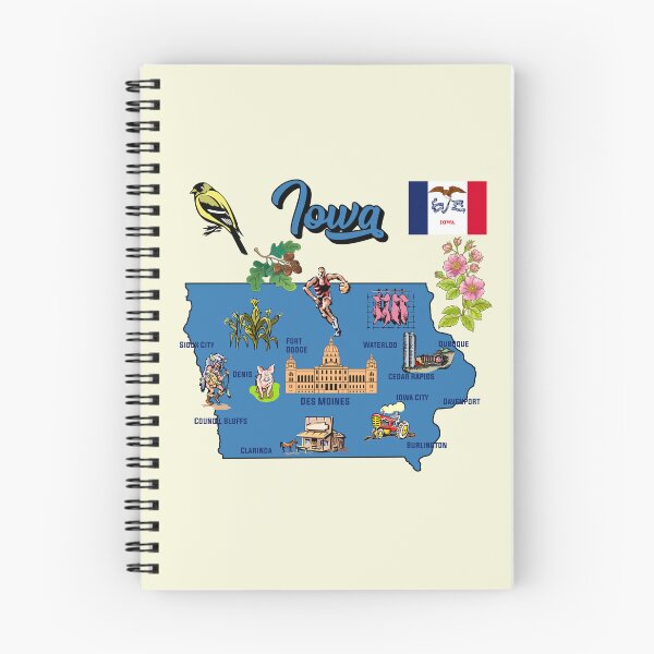 Item preview, Iowa Pride, The Hawkeye State Heritage Map & Icons designed and sold by mashmosh.