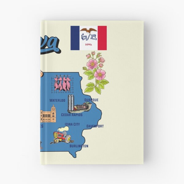 Item preview, Iowa Pride, The Hawkeye State Heritage Map & Icons designed and sold by mashmosh.