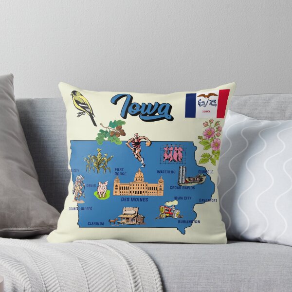 Item preview, Iowa Pride, The Hawkeye State Heritage Map & Icons designed and sold by mashmosh.
