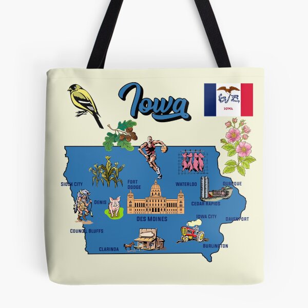 Item preview, Iowa Pride, The Hawkeye State Heritage Map & Icons designed and sold by mashmosh.