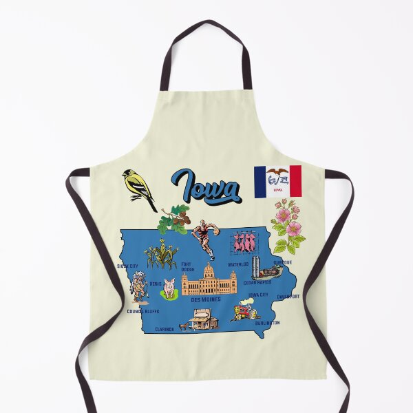 Item preview, Iowa Pride, The Hawkeye State Heritage Map & Icons designed and sold by mashmosh.
