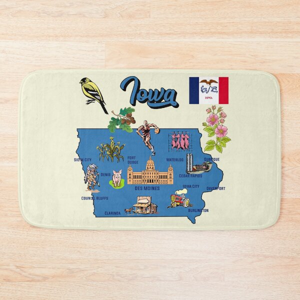 Item preview, Iowa Pride, The Hawkeye State Heritage Map & Icons designed and sold by mashmosh.