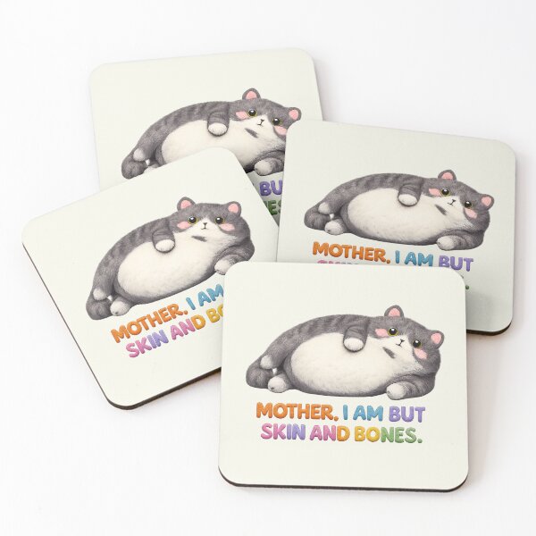Item preview, Mother I Am But Skin and Bones Cat Lover Funny Vintage Faux Yarn designed and sold by SunfullyYours.