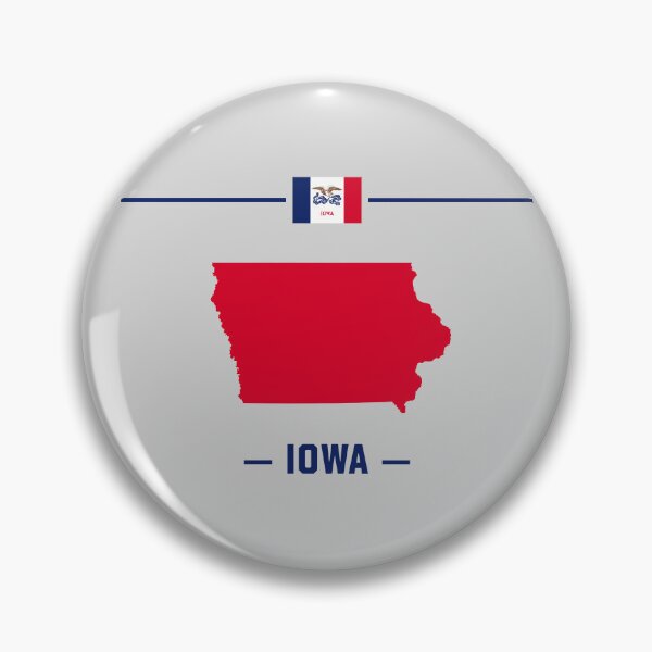 Item preview, Iowa State Silhouette - Patriotic Red & Blue Heritage Edition designed and sold by mashmosh.