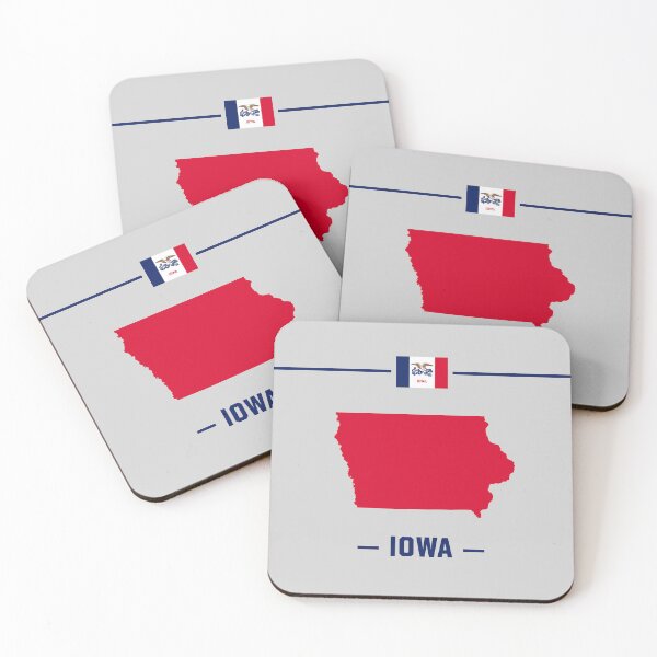 Item preview, Iowa State Silhouette - Patriotic Red & Blue Heritage Edition designed and sold by mashmosh.
