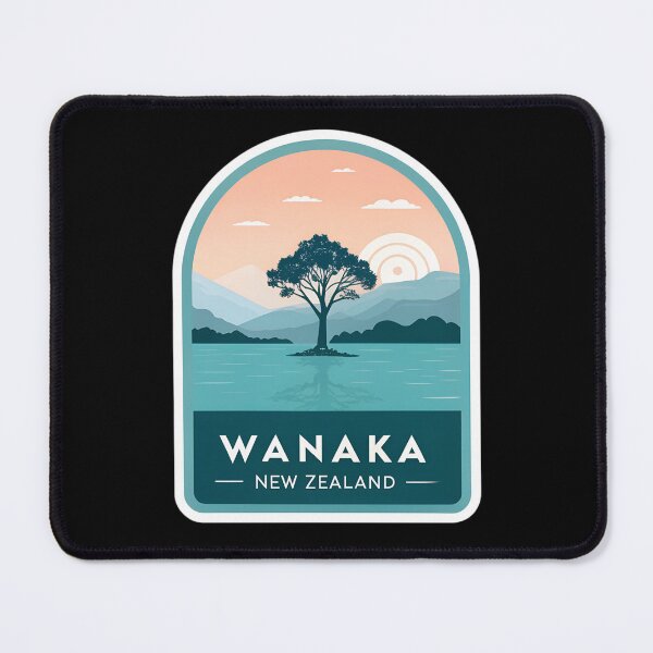 Item preview, Wanaka New Zealand Minimalist Travel – Lake Wanaka Lone Tree Art designed and sold by VividOrganica.