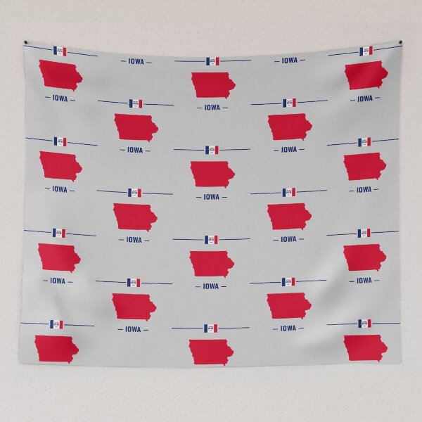Item preview, Iowa State Silhouette - Patriotic Red & Blue Heritage Edition designed and sold by mashmosh.