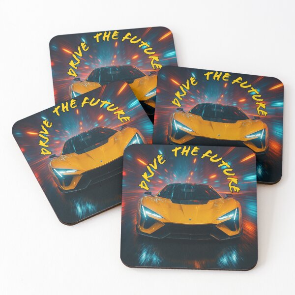 Item preview, Yellow Sports Car in Futuristic Tunnel designed and sold by LaraVisionsArts.