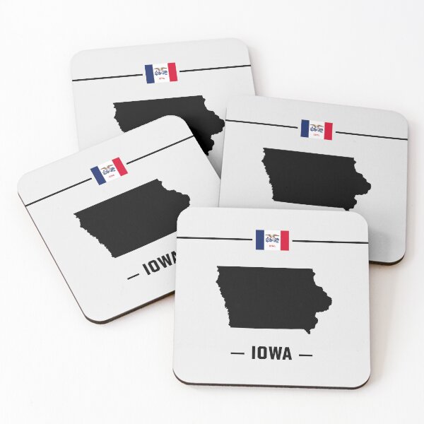 Item preview, Classic Iowa State Silhouette - Minimalist Pride Map Design designed and sold by mashmosh.