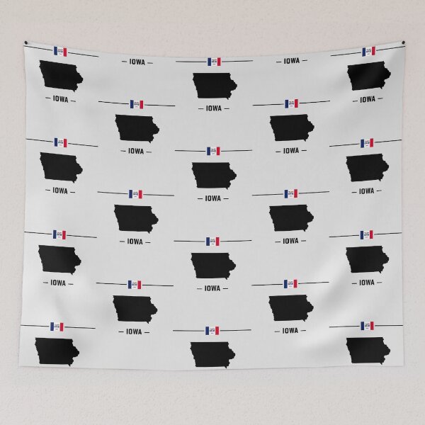 Item preview, Classic Iowa State Silhouette - Minimalist Pride Map Design designed and sold by mashmosh.