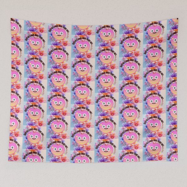 Item preview, Bloom Softly | Pink Flower on Yellow Background with Beautiful Thought designed and sold by VeenaArtStudio.