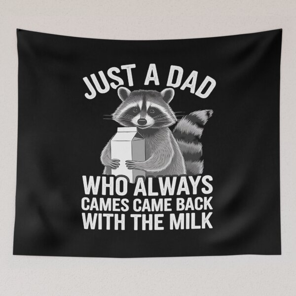 Item preview, Just a dad who always came back with the milk Fathers Day designed and sold by NailMolisa.