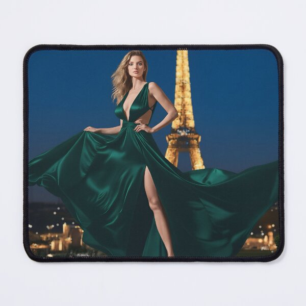 Item preview, Emerald Enchantress at the Eiffel Tower designed and sold by SunsetAngelsAI.