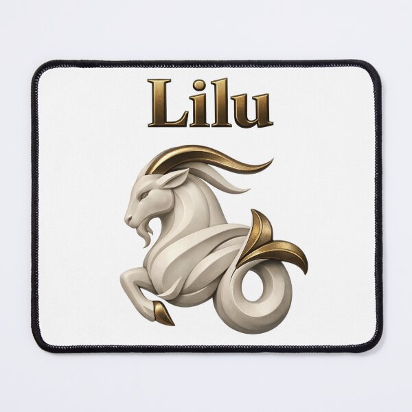 Item preview, Lilu Capricorn Zodiac Name Goat Goddess Design designed and sold by AlexLineArt.