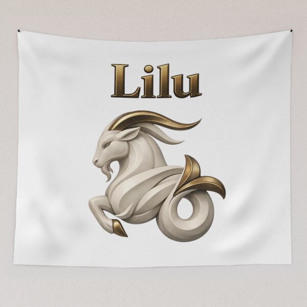 Item preview, Lilu Capricorn Zodiac Name Goat Goddess Design designed and sold by AlexLineArt.