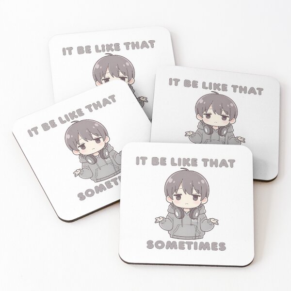 Item preview, It Be Like That Sometimes Mood Lo-Fi Anime Relatable Quote Art designed and sold by GiftsForge.