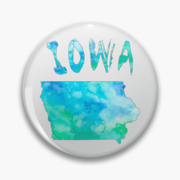 Item preview, Iowa State Pride - Artistic Blue Watercolor Map Design designed and sold by mashmosh.