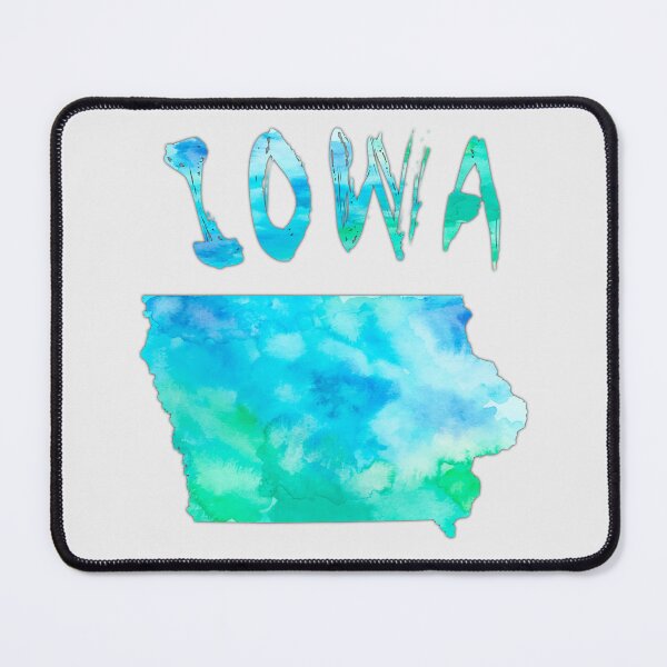 Item preview, Iowa State Pride - Artistic Blue Watercolor Map Design designed and sold by mashmosh.