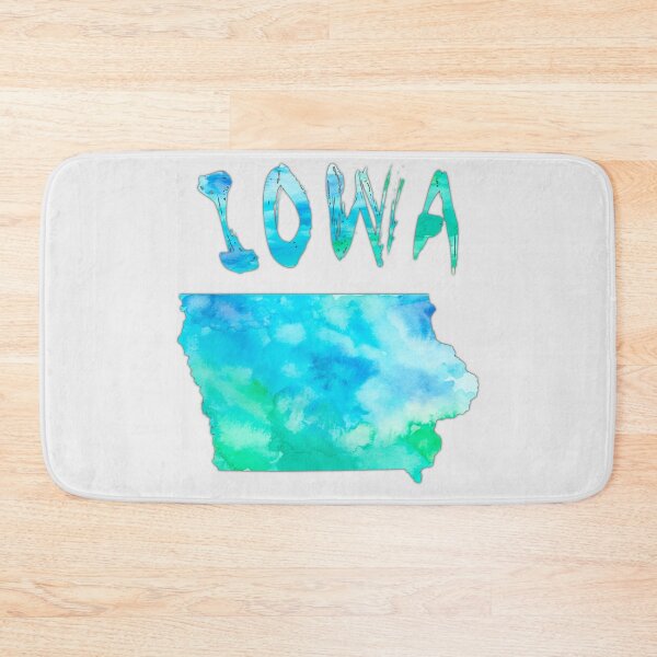 Item preview, Iowa State Pride - Artistic Blue Watercolor Map Design designed and sold by mashmosh.